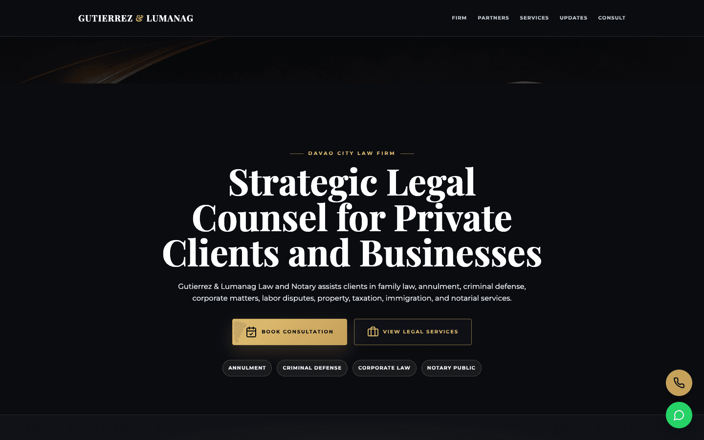 Gutierrez and Lumanag homepage hero